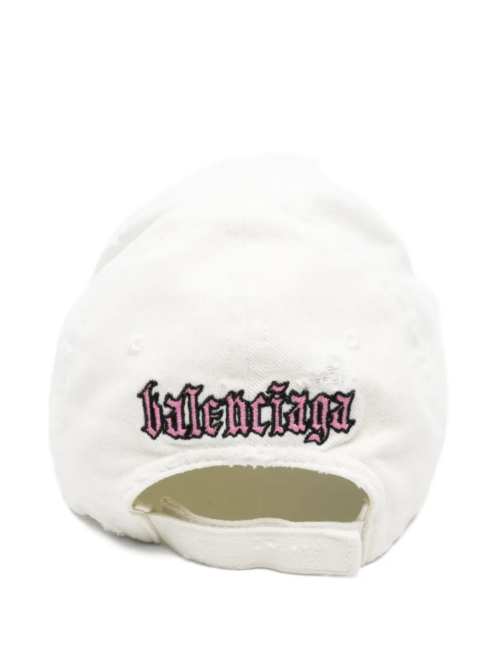 Balenciaga Blackletter Script logo-embroidered cap - Wit