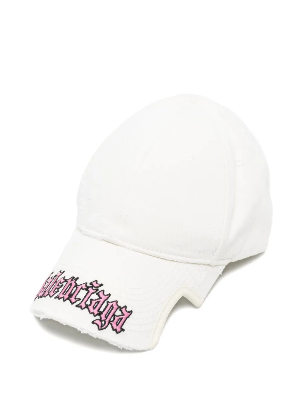 Balenciaga Blackletter Script logo-embroidered cap Wit