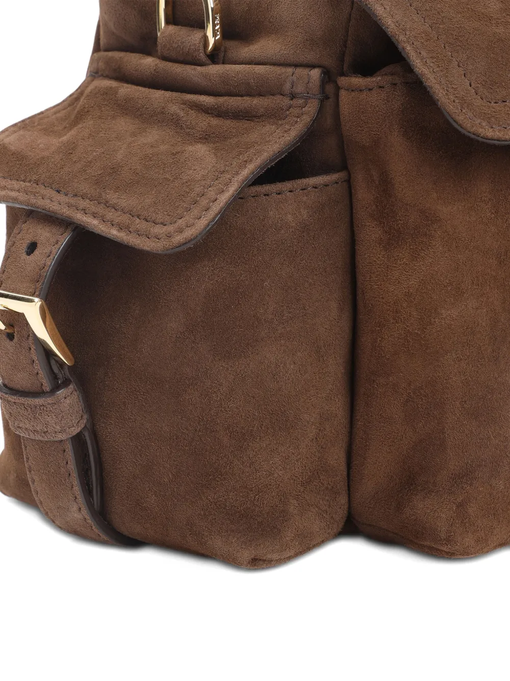 Prada medium Explore suede shoulder bag Bruin