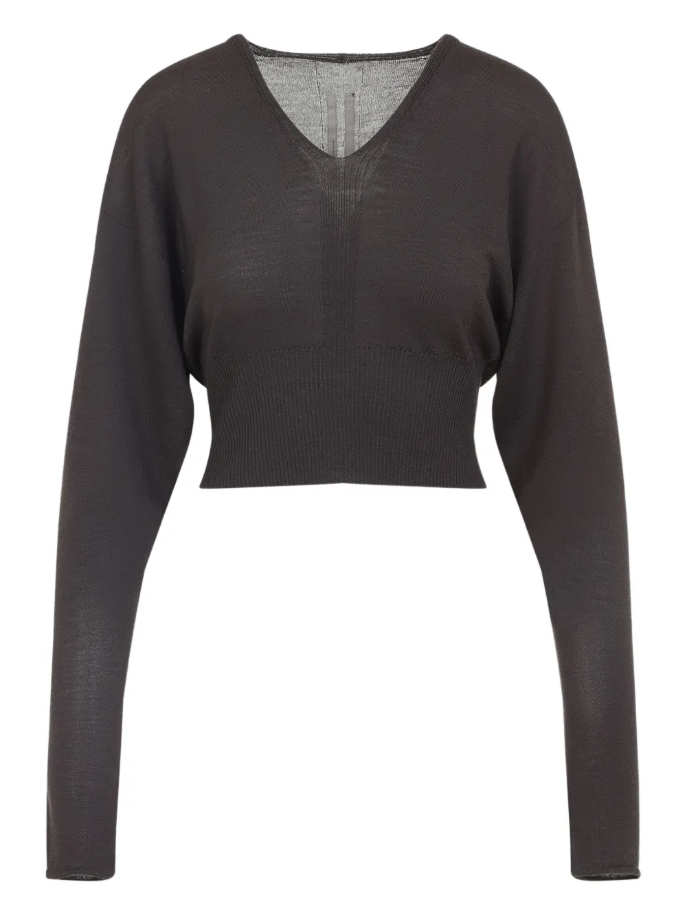 Rick Owens Wollen blouse met V-hals Bruin