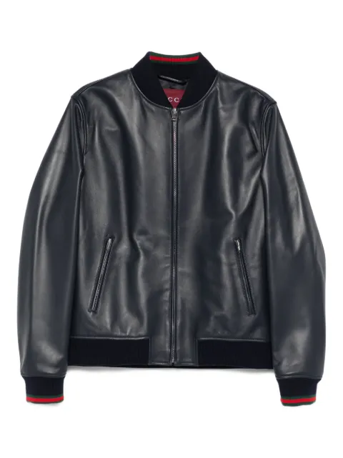 Gucci ribbed-cuff front-zip jacket