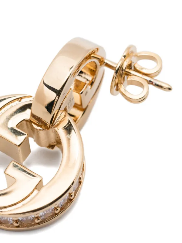 Gucci Blondie Interlocking-G Earrings | Gold | FARFETCH