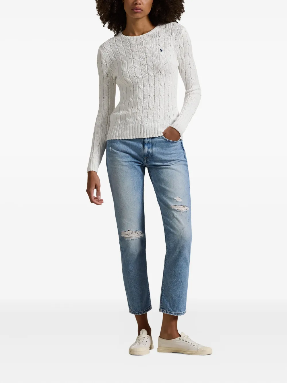 Polo Ralph Lauren cable-knit pullover Wit