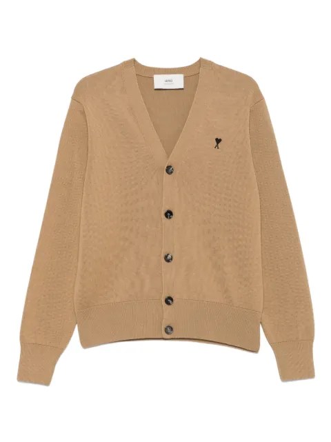 AMI Paris embroidered button-fastening cardigan