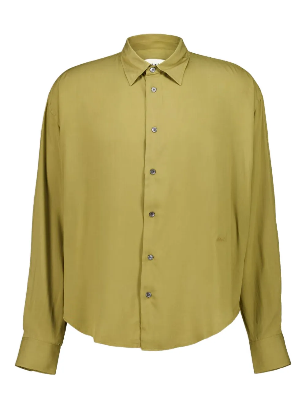 Ami Alexandre Mattiussi Long-sleeve Button-up Shirt In Green