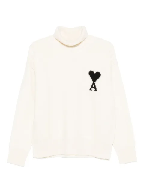 AMI Paris logo turtleneck sweater