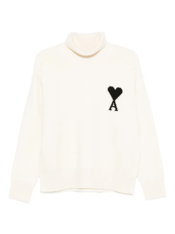 AMI Paris タートルネックセーター AMI Paris タートルネック セーター | ニュートラル | FARFETCH JP