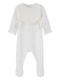 Paz Rodriguez knitted-bib romper - Neutrals