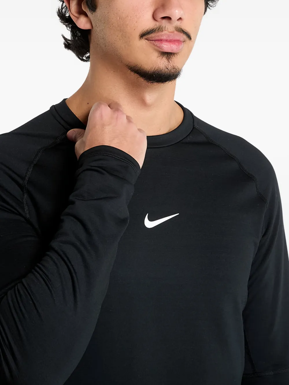 Nike Pro top met lange mouwen Zwart