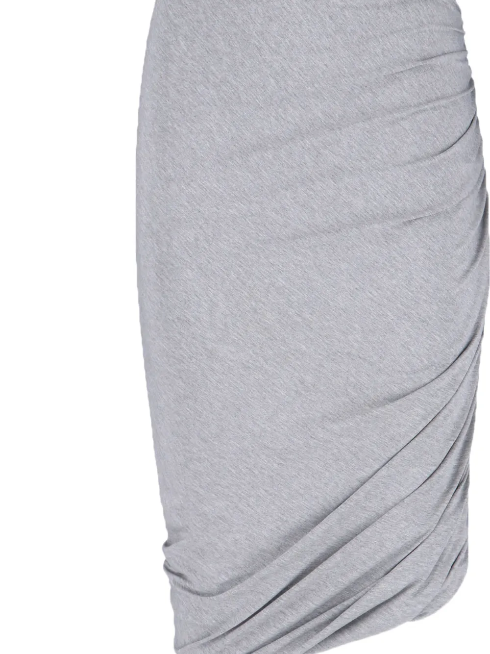 The Attico Midi-rok met geborduurd logo Grijs