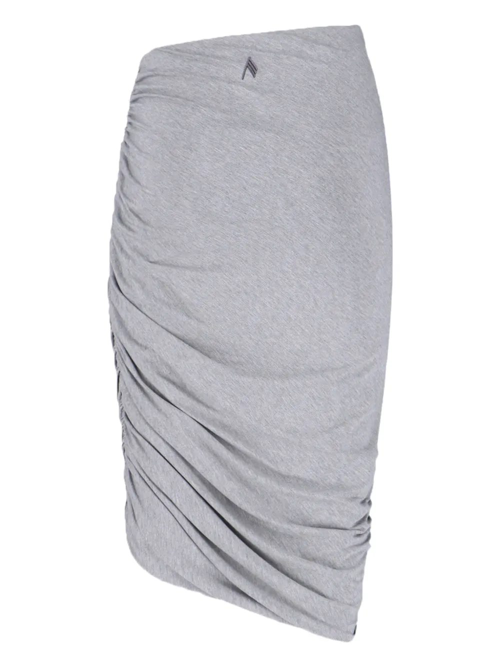 The Attico embroidered-logo midi skirt Grijs