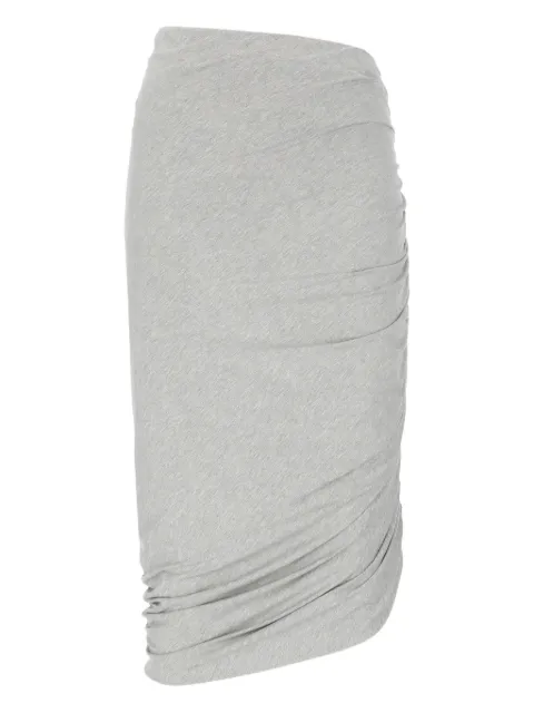 The Attico embroidered-logo midi skirt