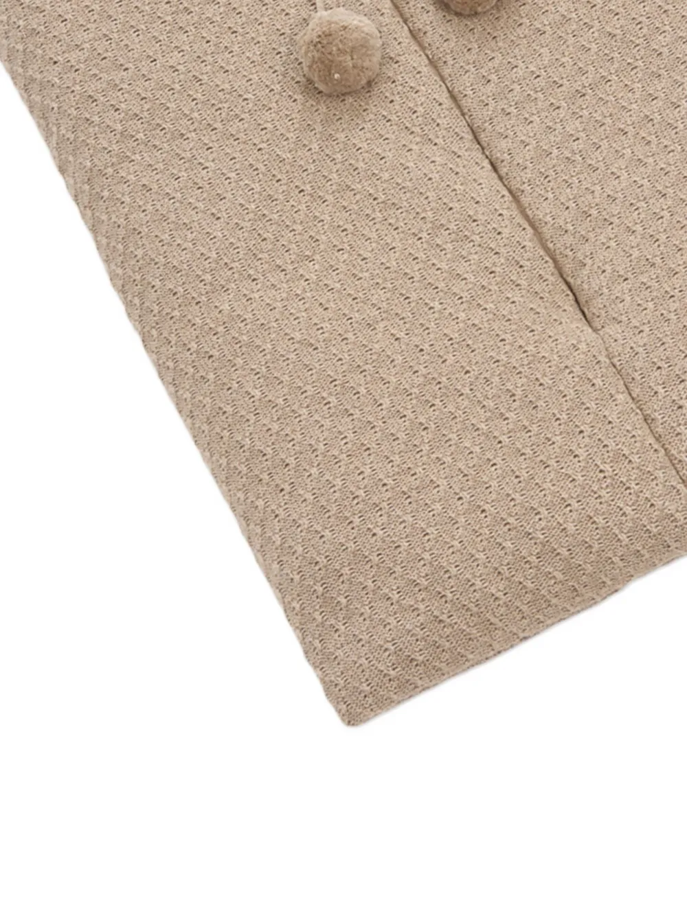 Paz Rodriguez Gebreide slaapzak met pompon Beige