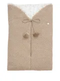 Paz Rodriguez pom-pom knitted sleeping bag - Neutrals