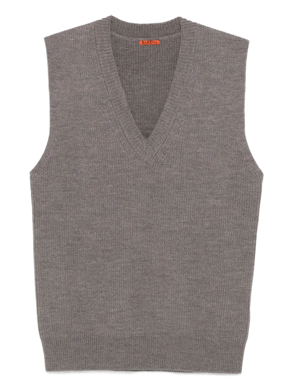 Barena V-neck wool sweater vest Bruin