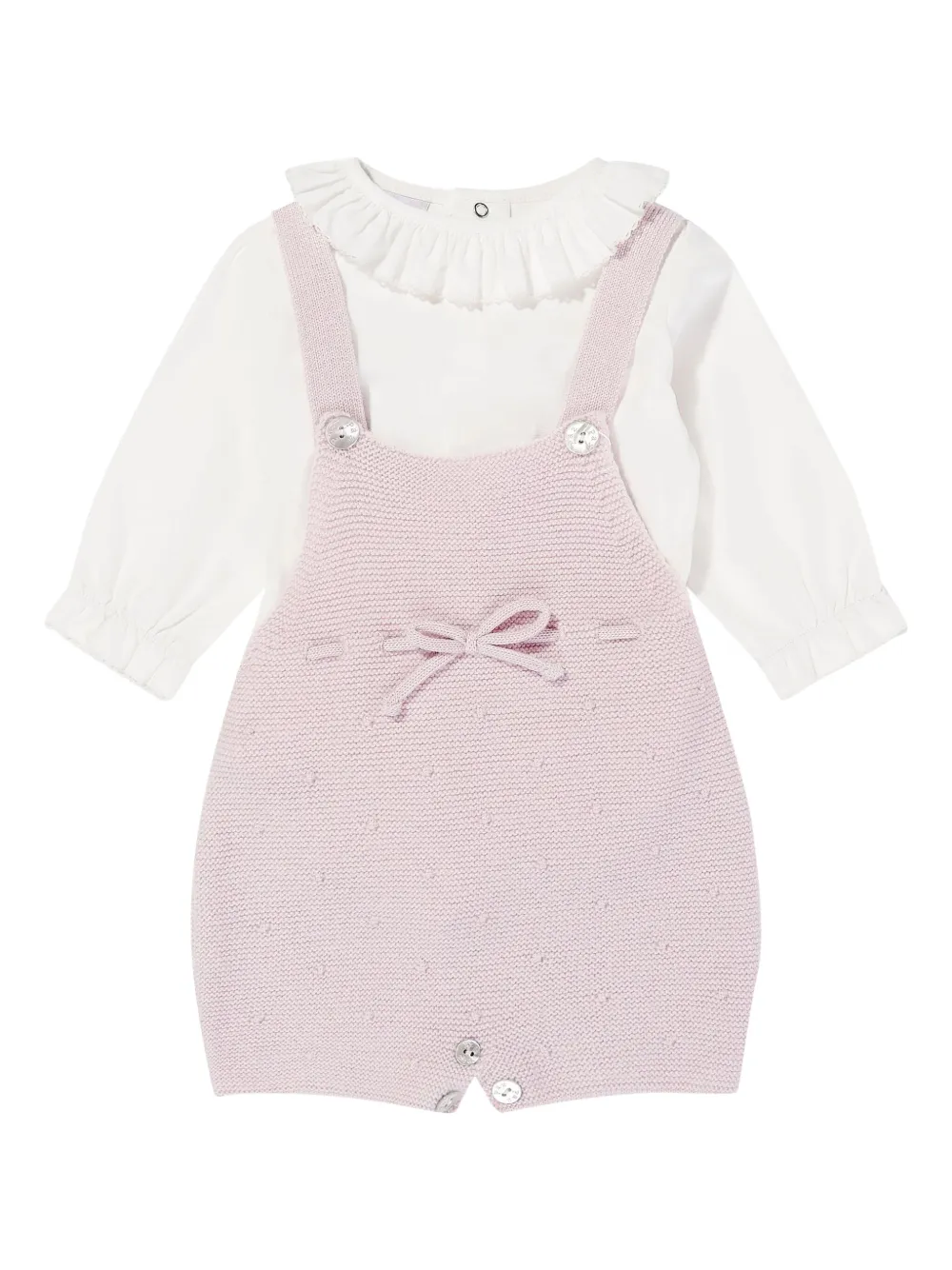 Paz Rodriguez ruffled dungarees set | Pink | Image 1