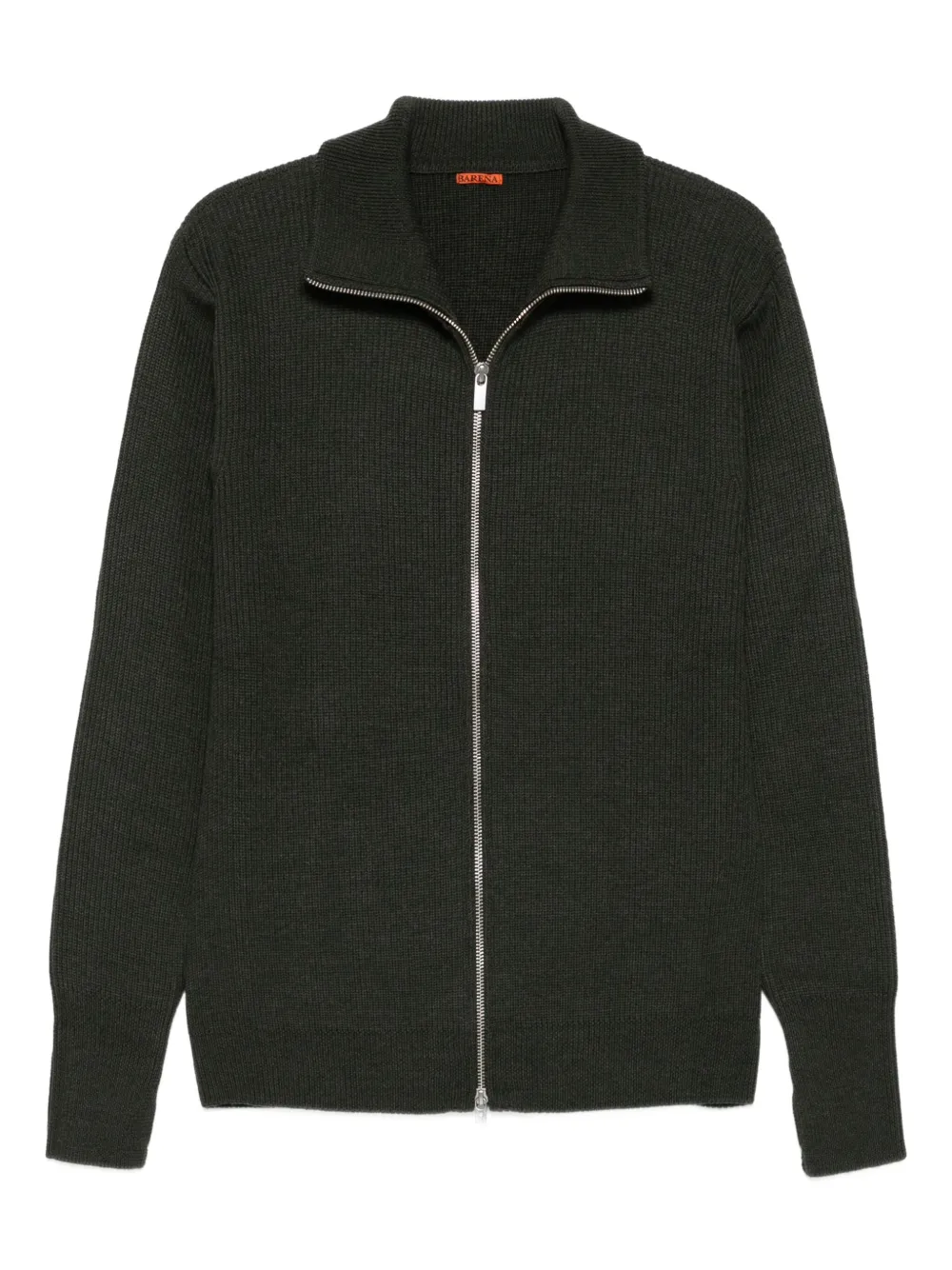 Barena ribbed zip-up cardigan Groen