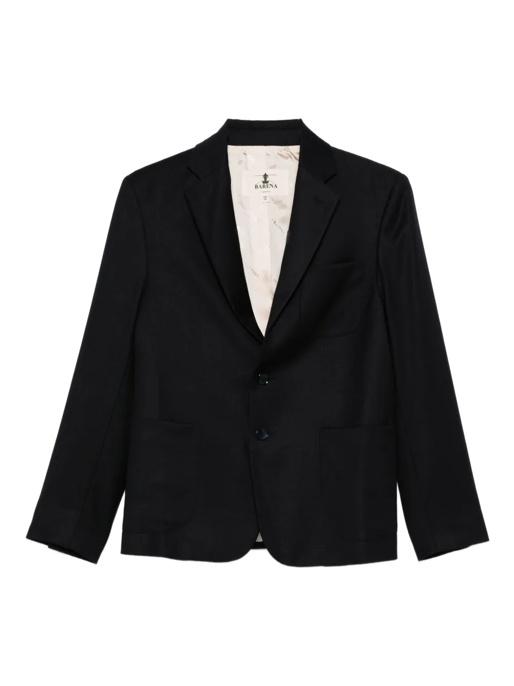 button-fastening wool jacket