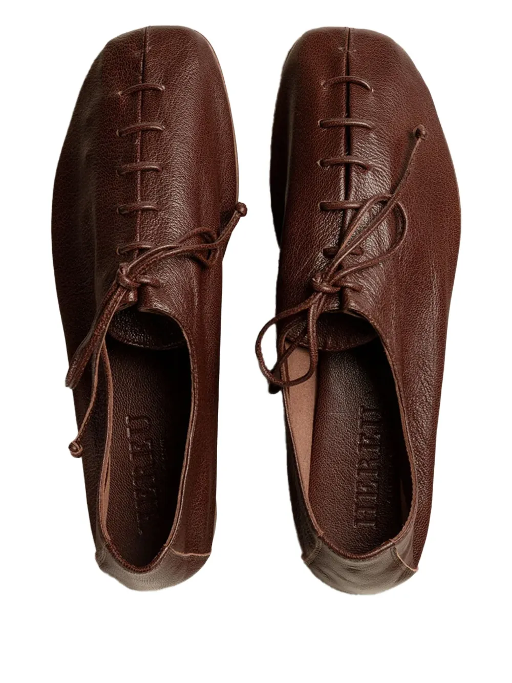 Hereu rounded-toe lace-up shoes Brown