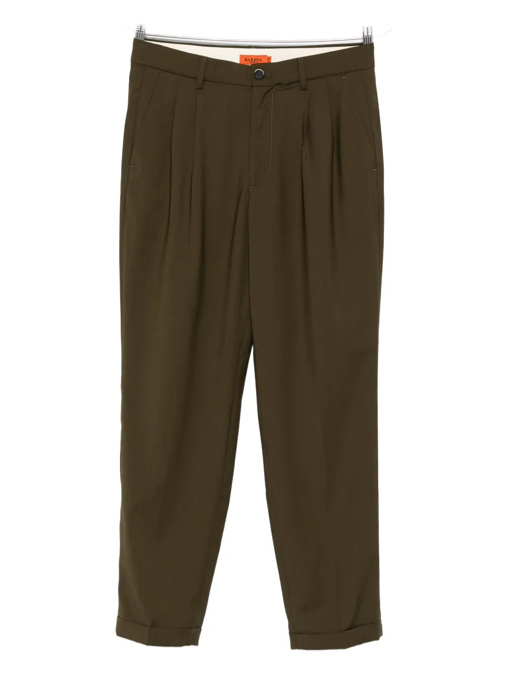 Barena Venezia Pleated-front Tapered Trousers In Green