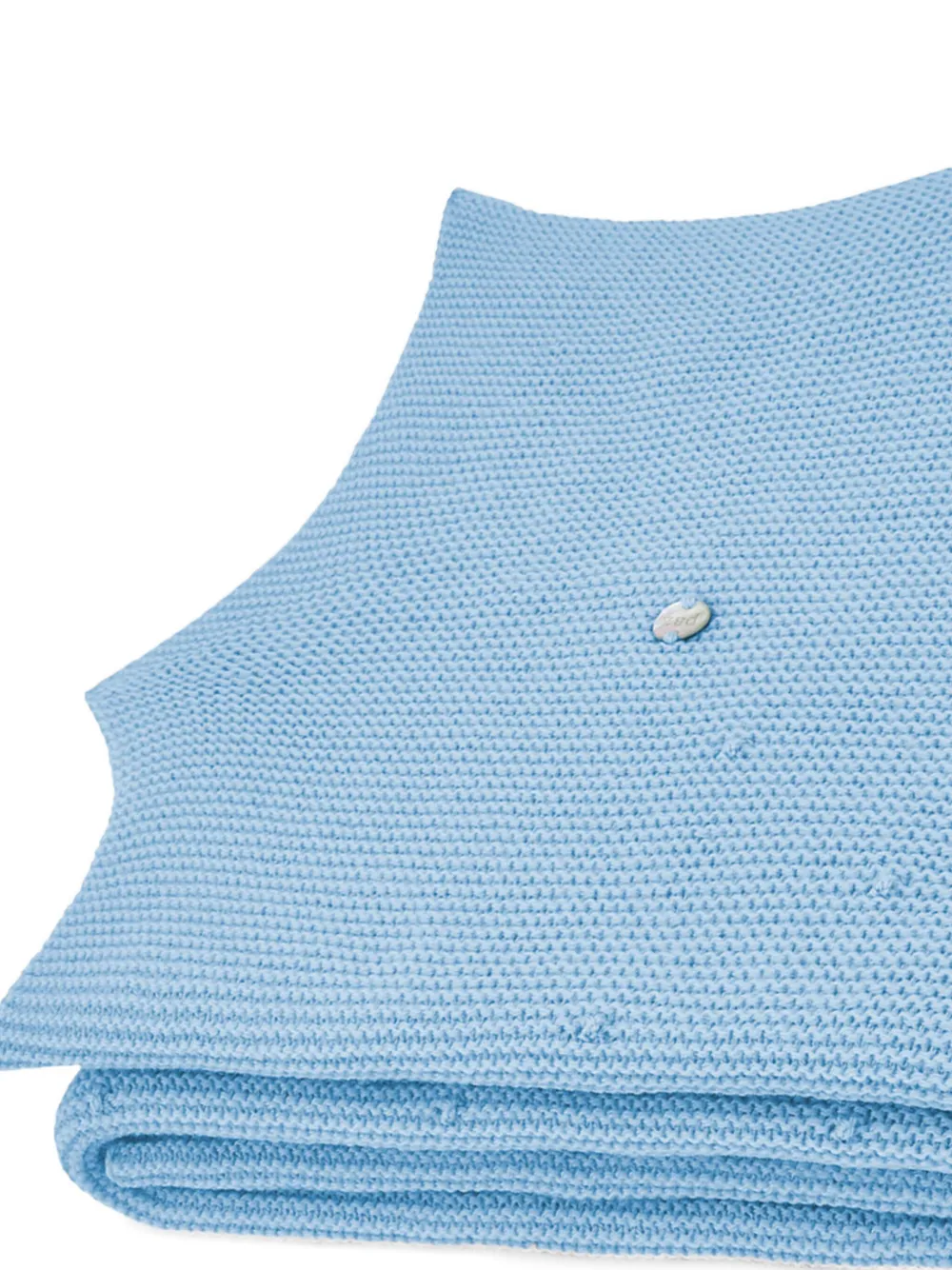 Paz Rodriguez Knitted Blanket In Blue