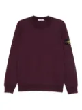 Stone Island logo-patch crew neck sweatshirt - Purple