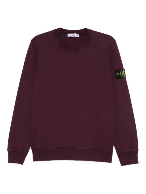 Stone Island logo-patch crew neck sweatshirt