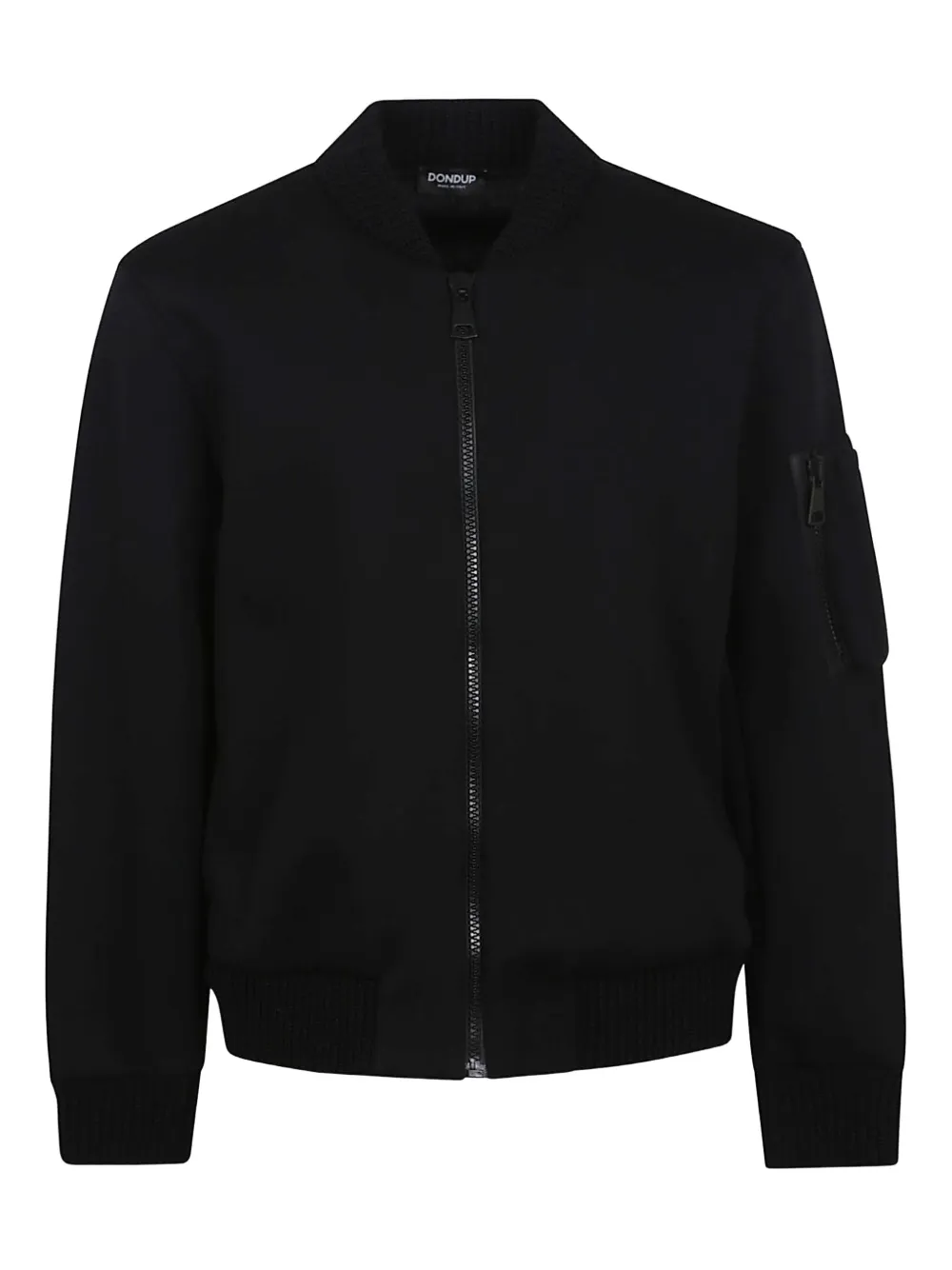 zip-fastening bomber jacket