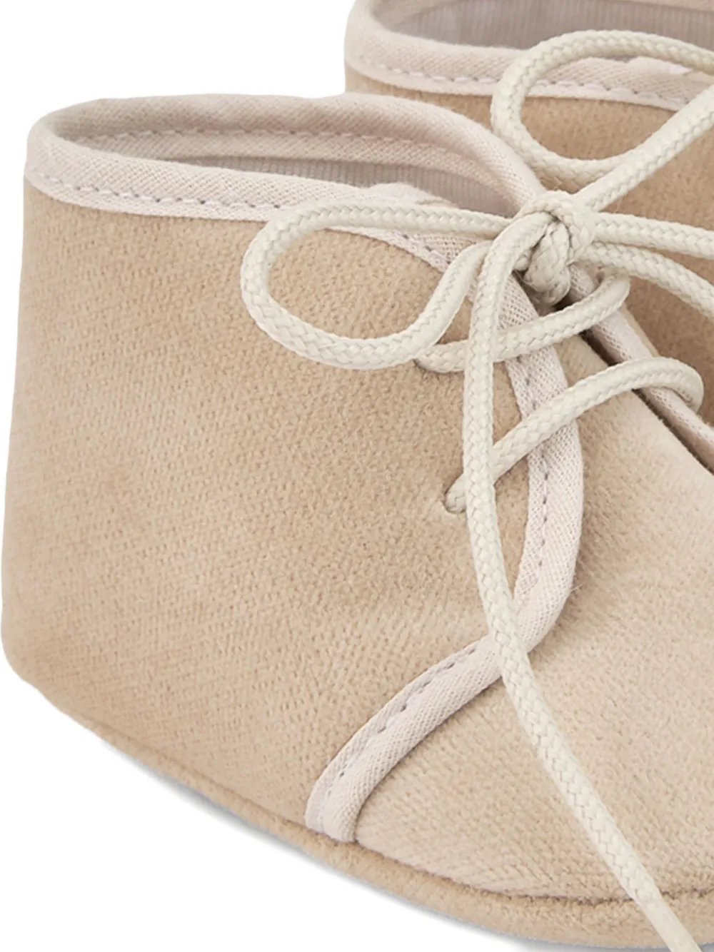 Paz Rodriguez lace-up cotton pre-walkers Neutrals