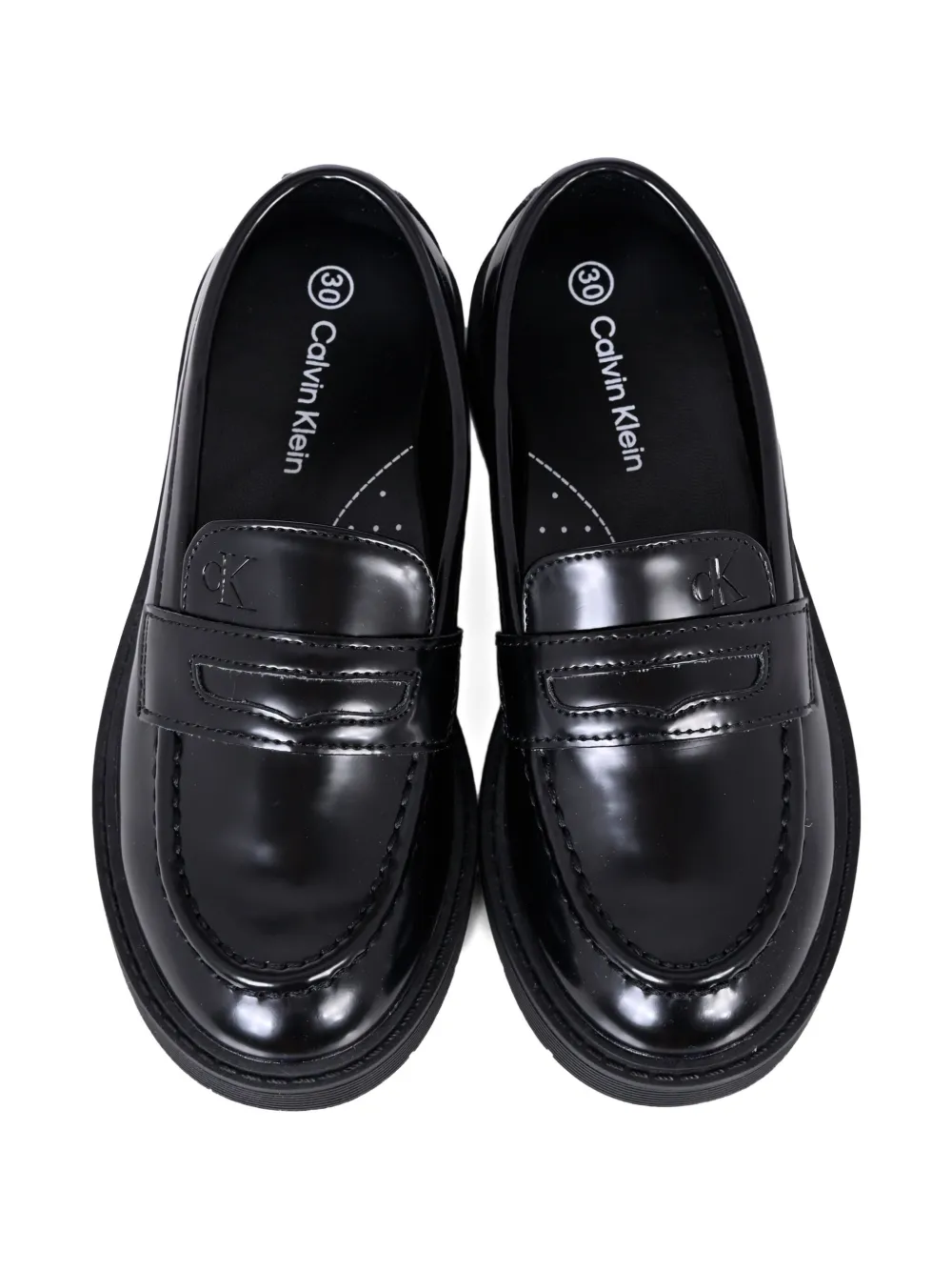Calvin Klein Kids penny-strap loafers Black