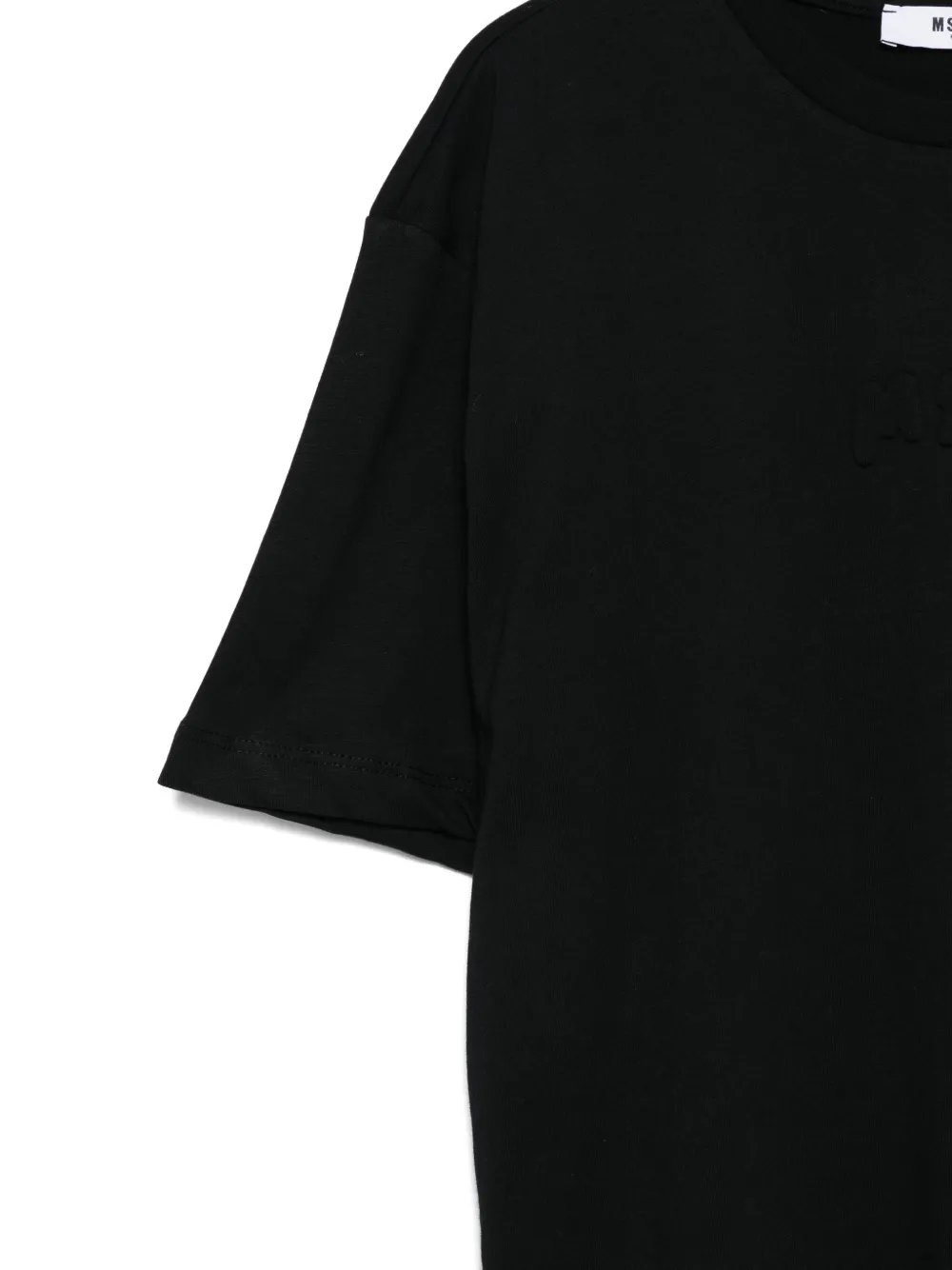 MSGM Kids logo-embossed T-shirt Zwart