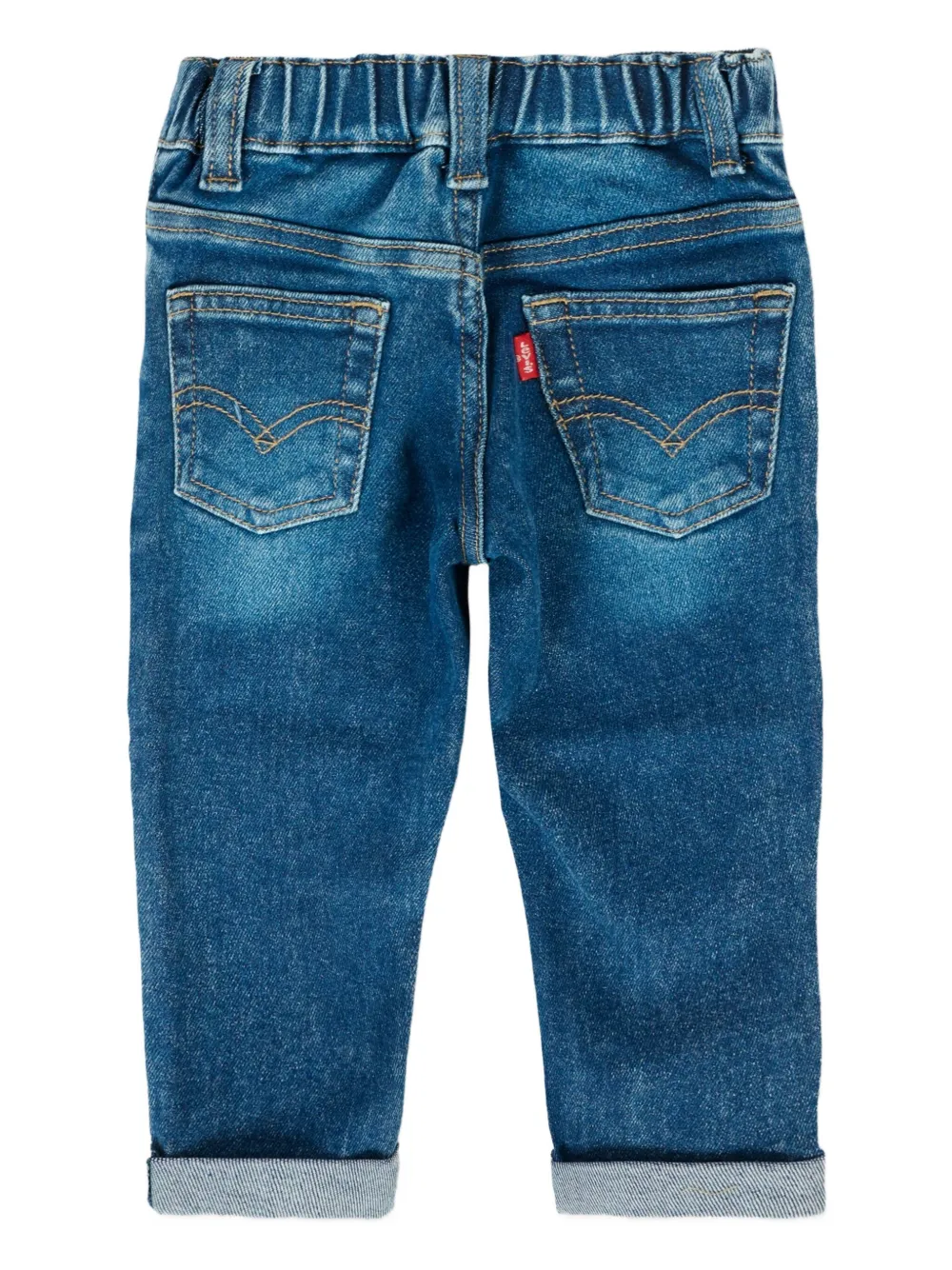 Levi's Kids Gerafelde jeans met omgeslagen pijpen Blauw