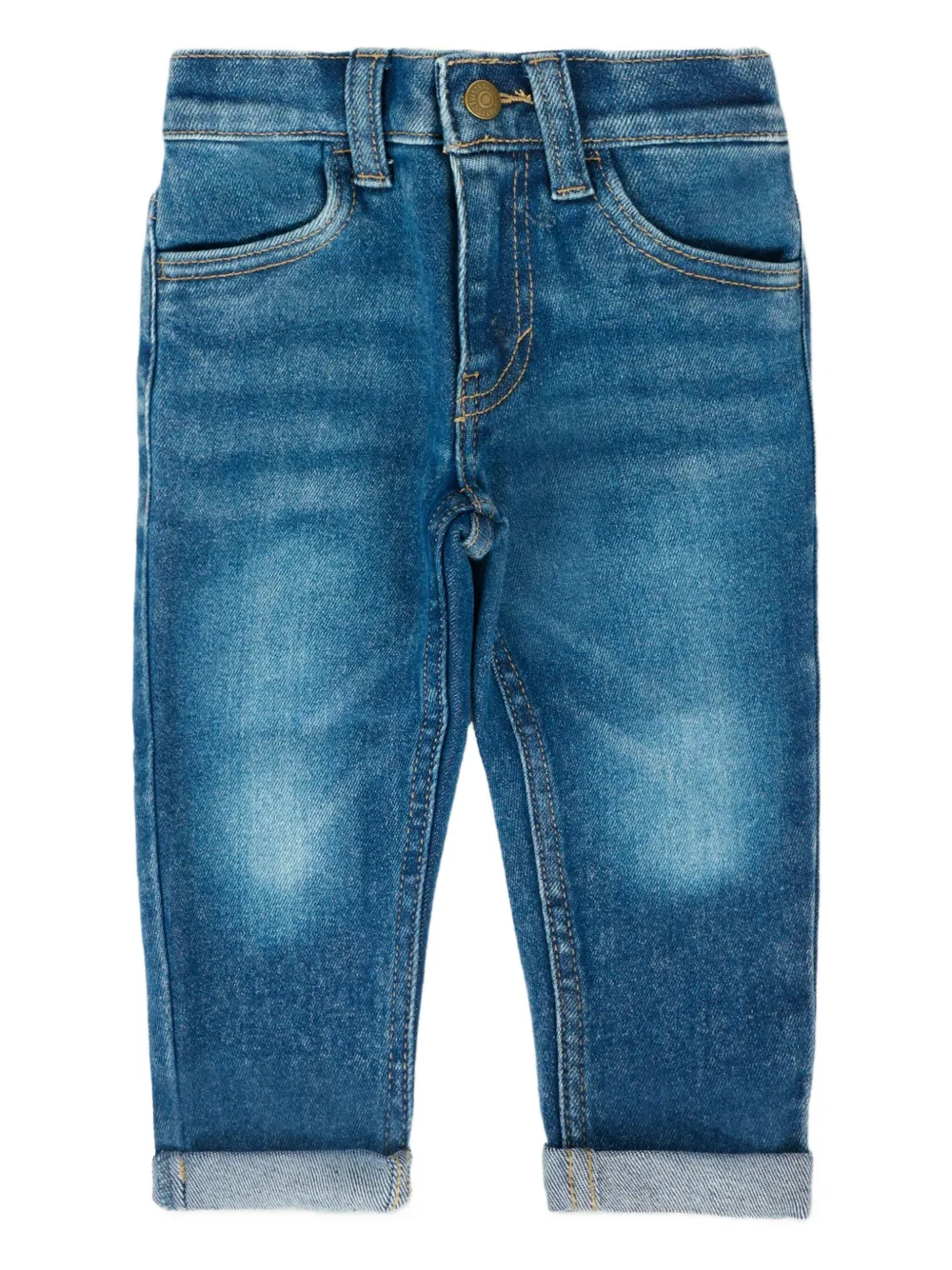 Levi's Kids Gerafelde jeans met omgeslagen pijpen Blauw