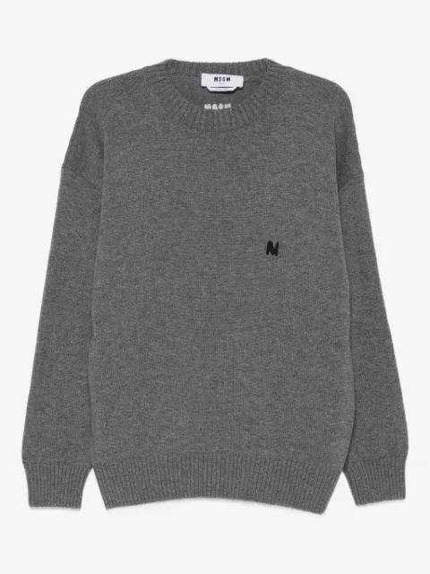 MSGM logo-embroidered wool sweater
