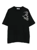 MSGM Kids embroidered T-shirt - Black