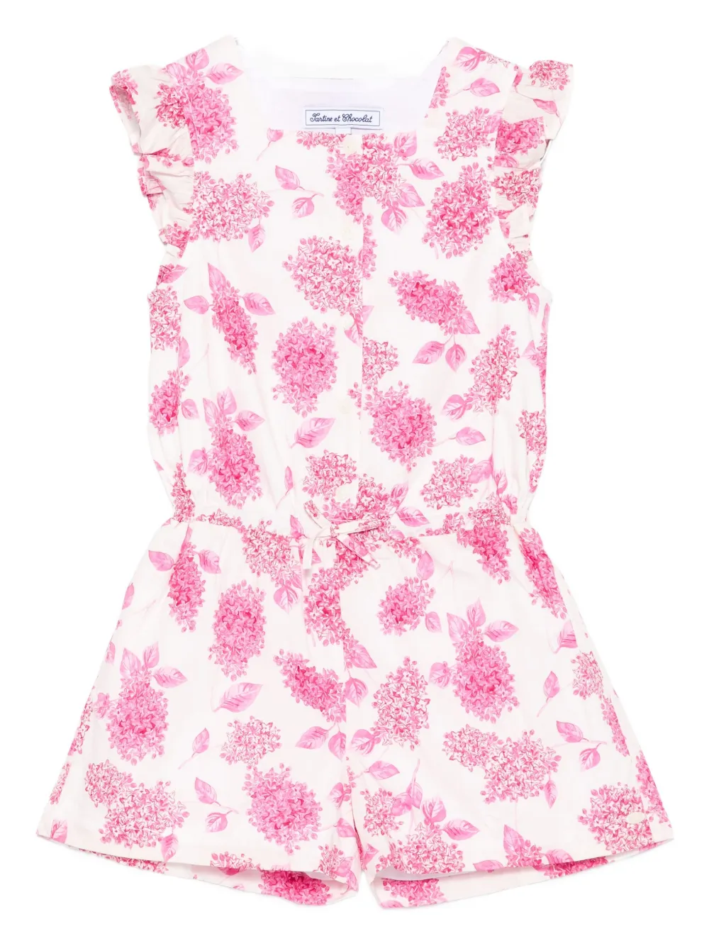 Tartine Et Chocolat Playsuit met ruches en bloe print Roze