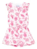 Tartine Et Chocolat floral ruffled playsuit - Pink