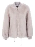 DRHOPE drawstrings faux-fur jacket - Silver
