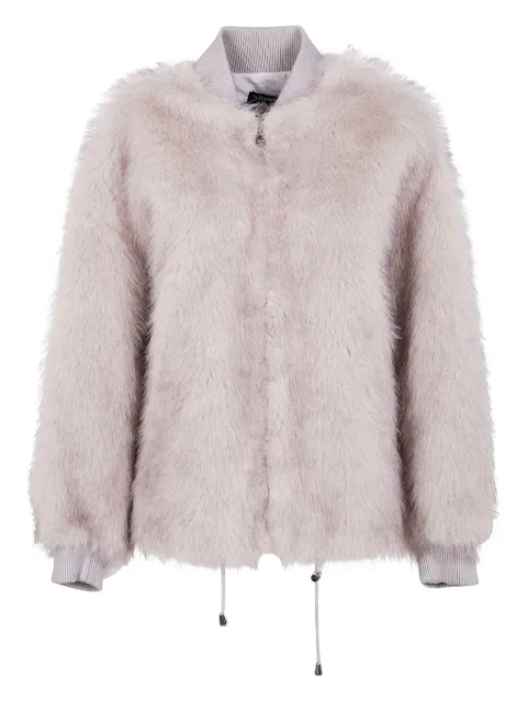 DRHOPE drawstrings faux-fur jacket