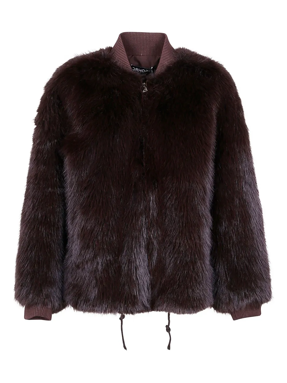 DRHOPE bomber faux-fur coat | Brown | Image 1