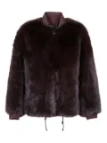 DRHOPE bomber faux-fur coat - Brown