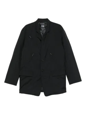 YEEZY GAP ENGINEERED BY BALENCIAGA Coated Cotton Parka | Black YEEZY GAP ENGINEERED BY BALENCIAGA Coated Cotton Parka | Black