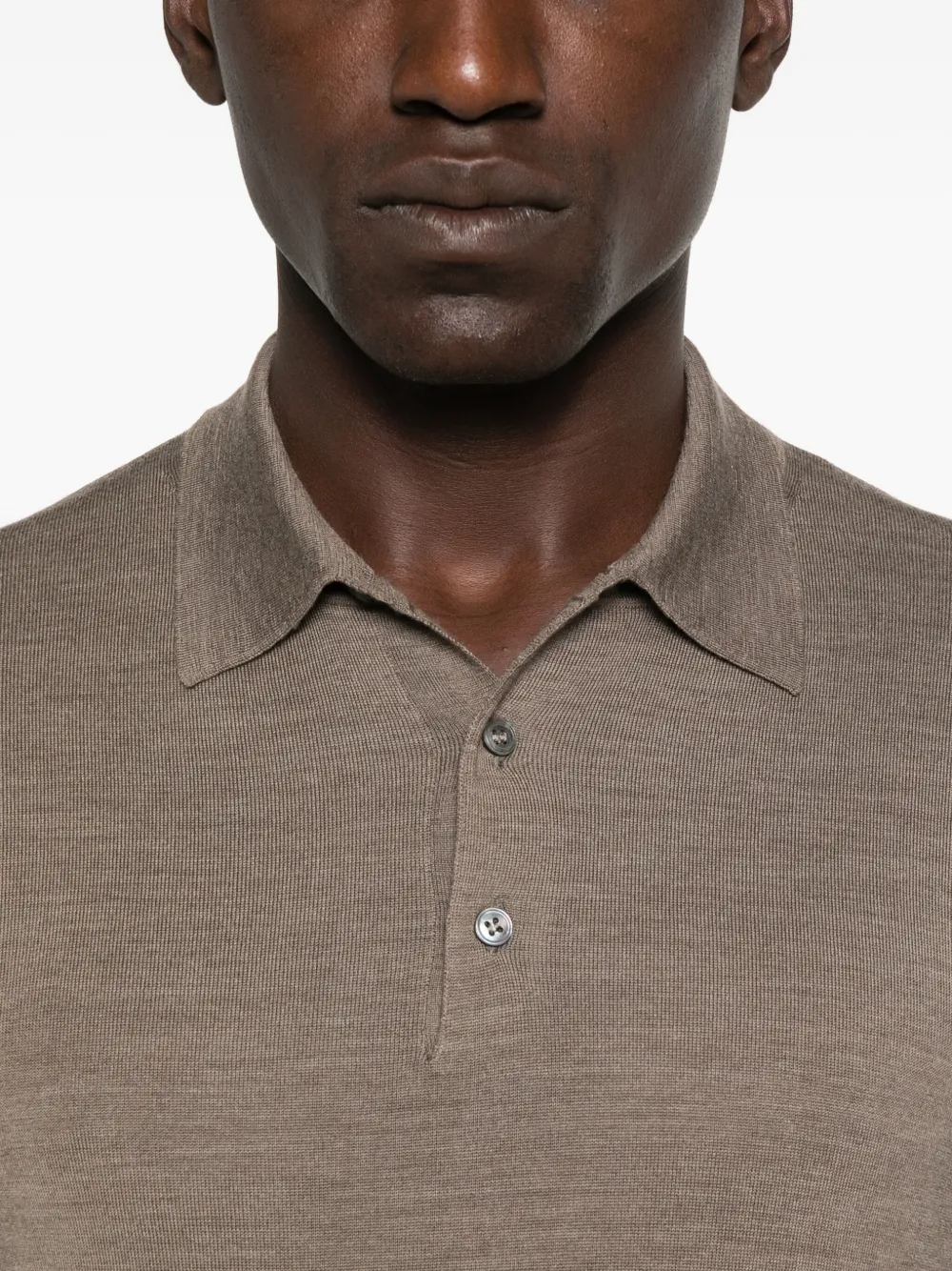 Lardini long-sleeve polo shirt Bruin
