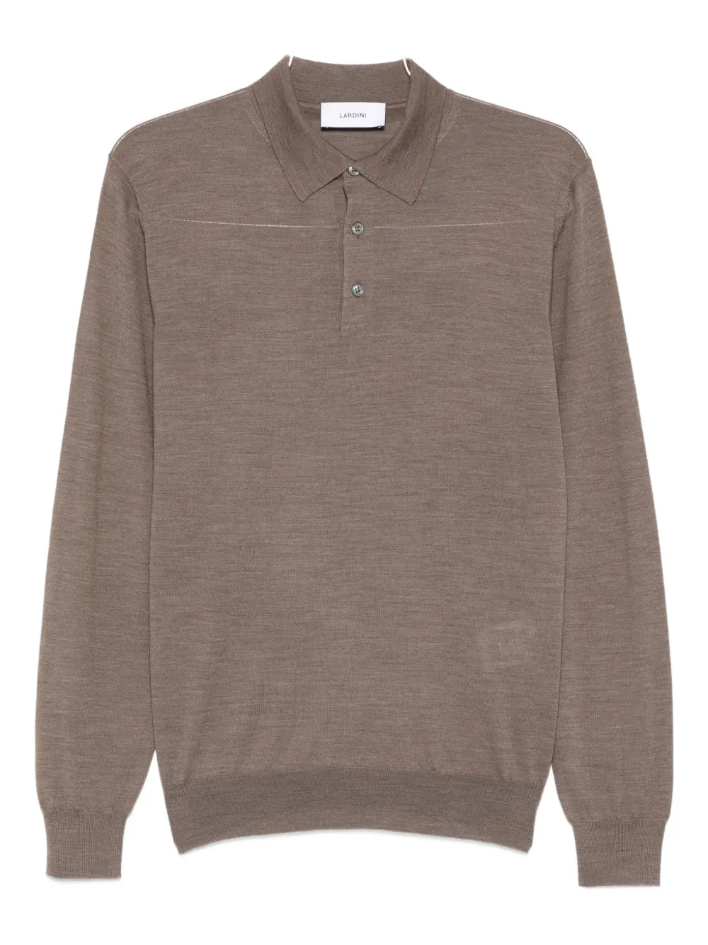 Lardini Long-sleeve Polo Shirt In Multi