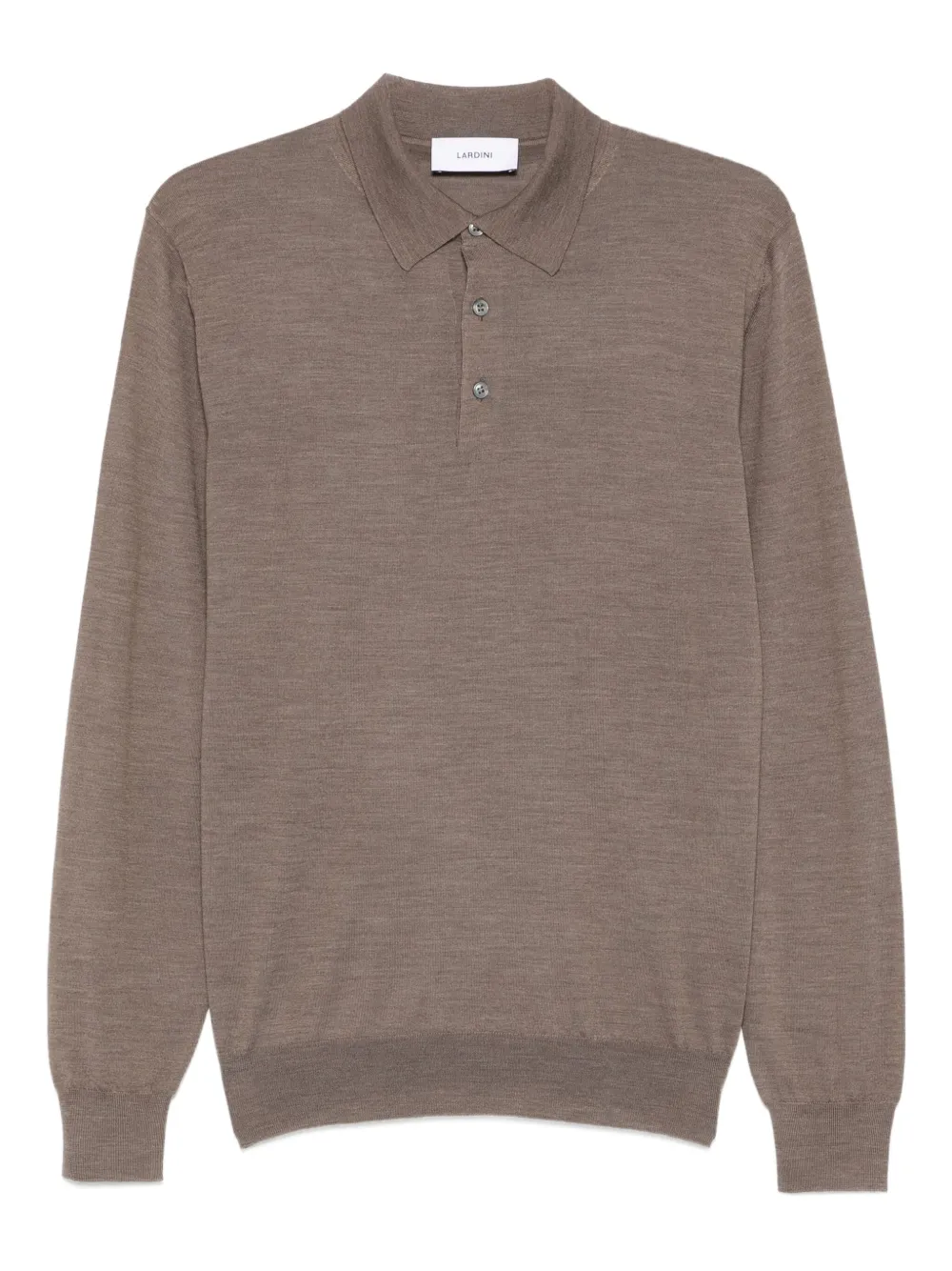 Lardini long-sleeve polo shirt Bruin