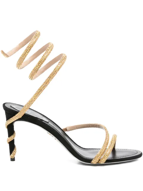 René Caovilla 80mm spiral-embellished sandals