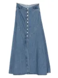 AG Jeans button-front denim skirt - Blue