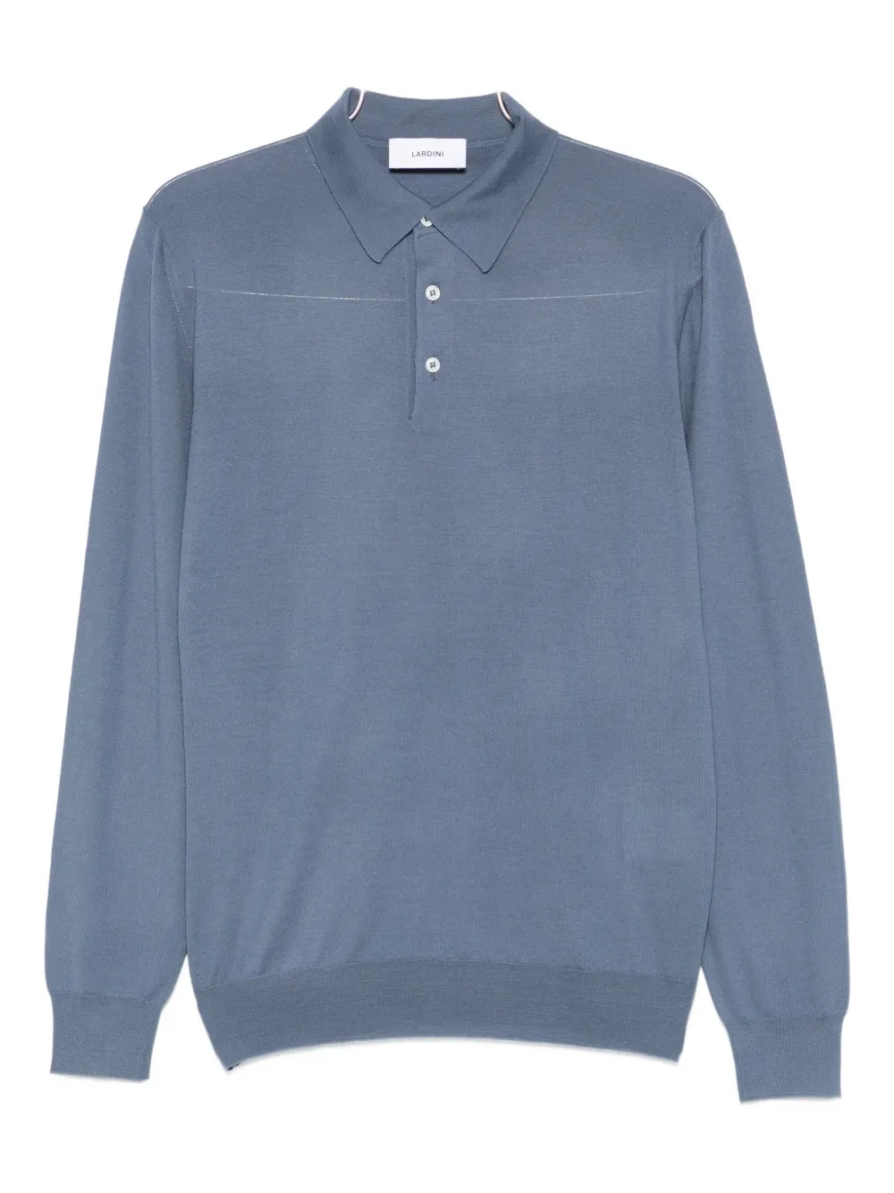 Lardini Long-sleeve Polo Shirt In Blue