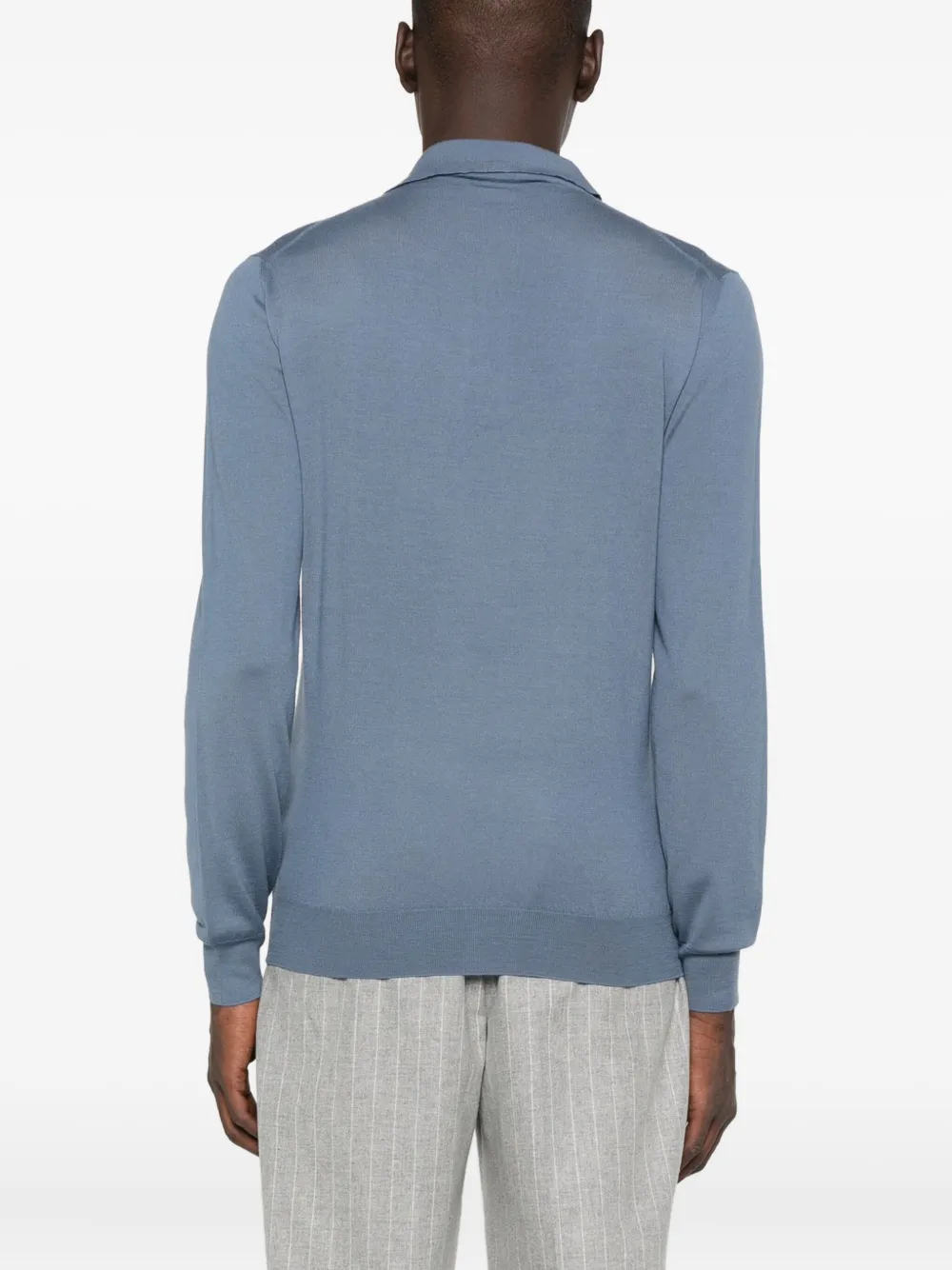 Lardini long-sleeve polo shirt Blauw