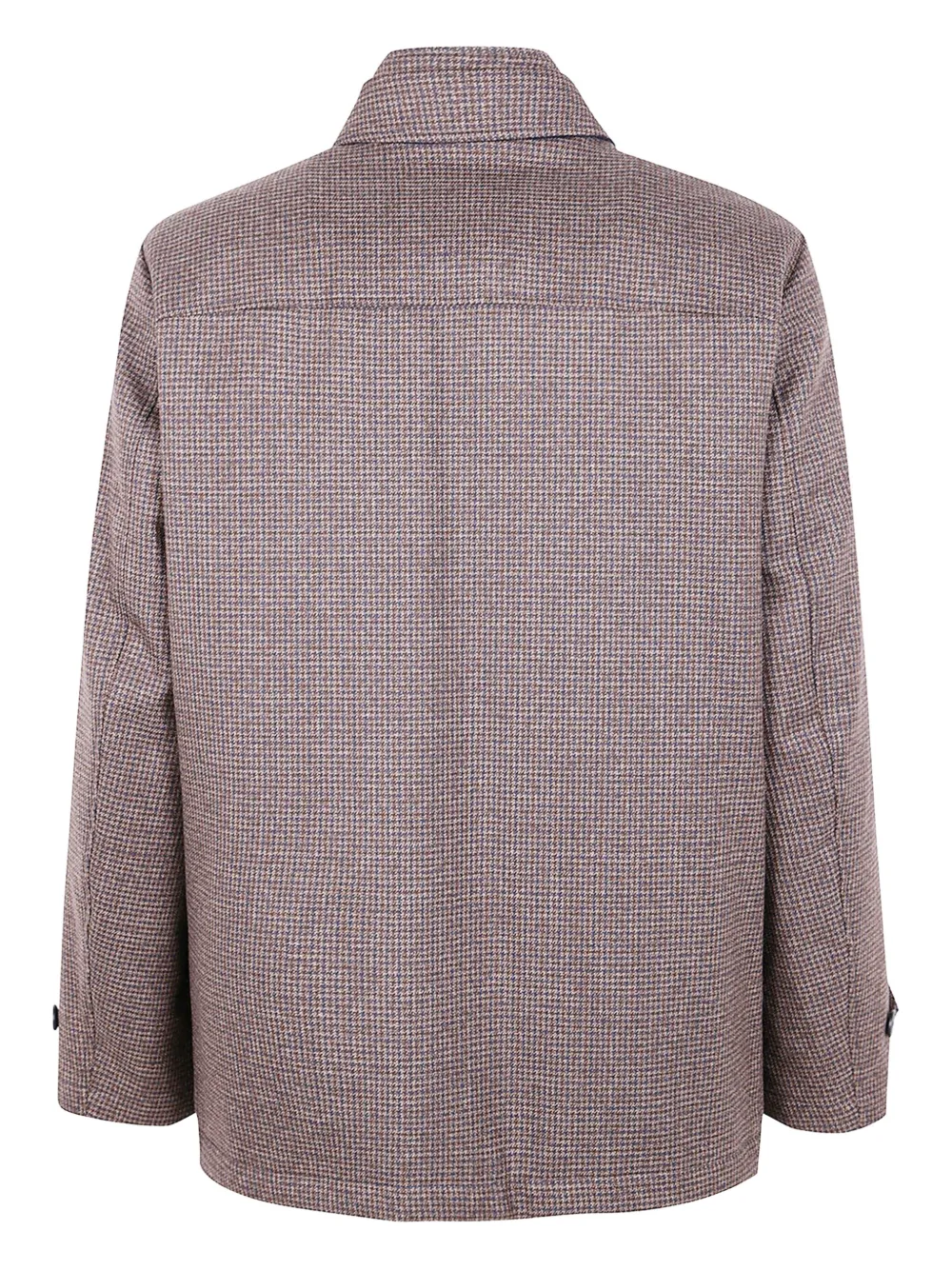 Fay Houndstooth Button-fastening Jacket In Burgundy